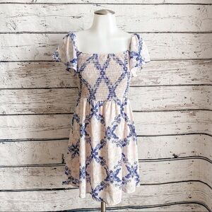 Altar’d State Women's Pink Blue Floral Dress